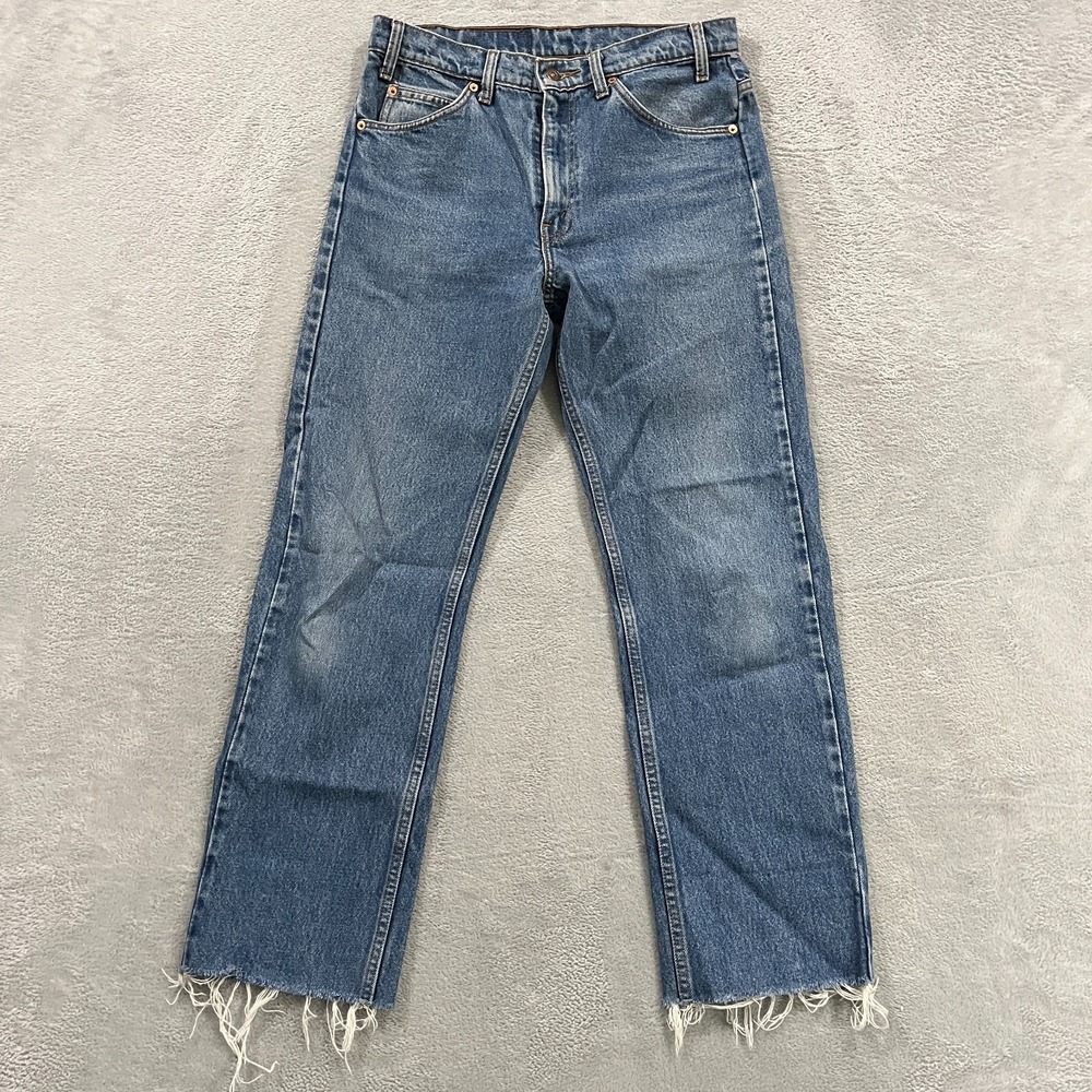 Vtg Levi's 505 Jeans Mens 32x32 (FITS 31x29) Blue Denim Orange Tab Straight Leg